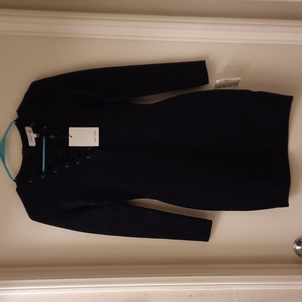 NWT, John + Jenn Lace Front Bodycon Knit Dress
